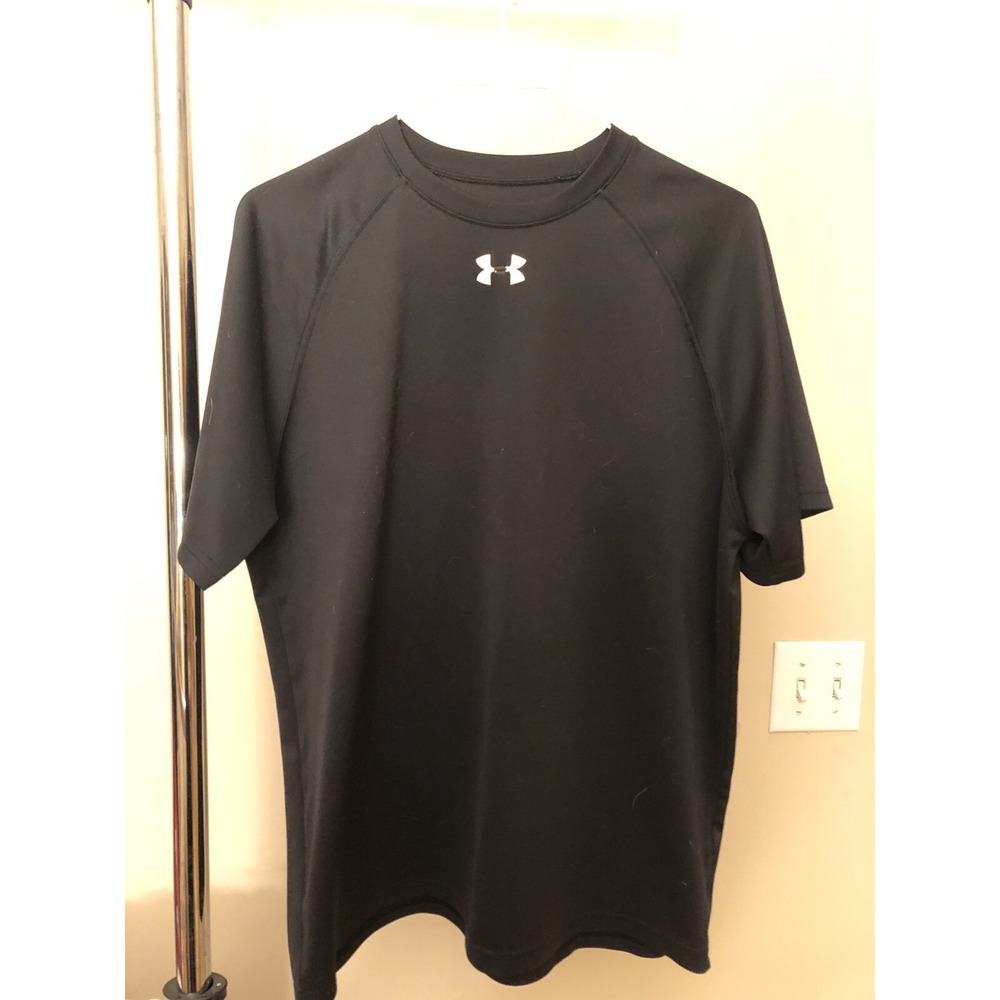 Under Armour Men's T-Shirt Medium Black Sm Amt Logo Sloughed Off.